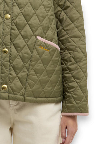 Barbour Icons Liddesdale Quilt Jkt - Capospalla Donna - Verde/rosa