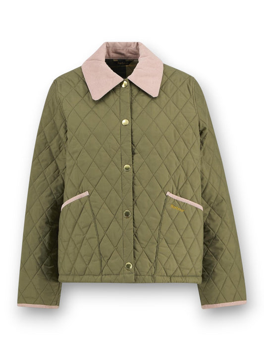 Barbour Icons Liddesdale Quilt Jkt - Capospalla Donna - Verde/rosa