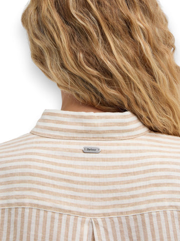 Barbour Marine Shirt - Camicia Donna - Rosa/bianco
