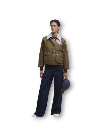 Barbour Cropped Beadnell Wax - Capospalla Donna - Marrone