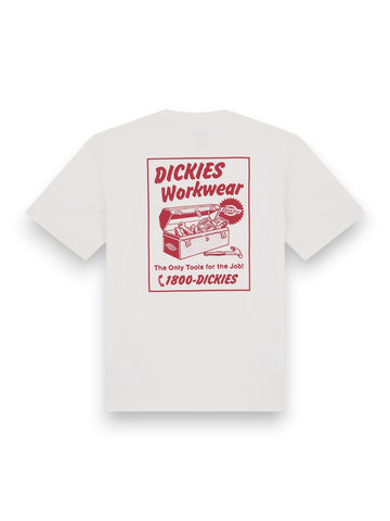 Dickies Dry Ridge Ss Tee Egret - T-Shirt Uomo - Panna