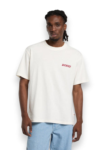 Dickies Dry Ridge Ss Tee Egret - T-Shirt Uomo - Panna