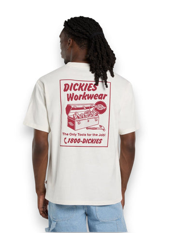Dickies Dry Ridge Ss Tee Egret - T-Shirt Uomo - Panna