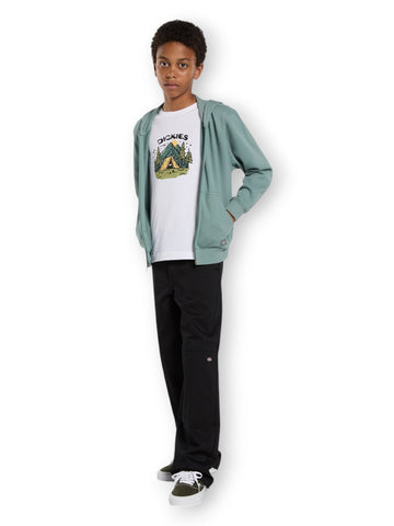 Dickies Kids Camp Graphic Tee White - T-Shirt Bambino - Bianco