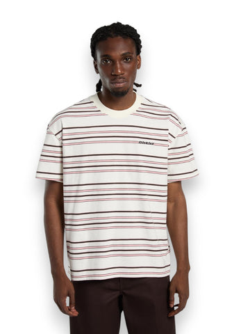 Dickies East Liberty Stripe Tee Egret - T-Shirt Uomo - Righe