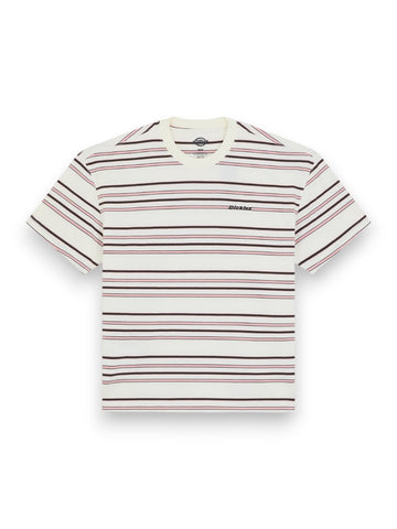 Dickies East Liberty Stripe Tee Egret - T-Shirt Uomo - Righe