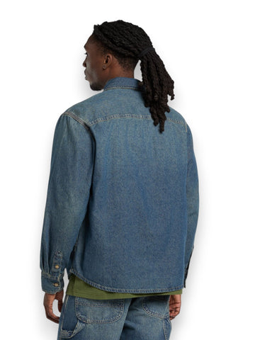 Dickies Lightweight Denim Shirt L Khaki - Camicia Uomo - Denim