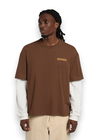 Dickies Payson 2fer Tee - T-Shirt Uomo - Marrone