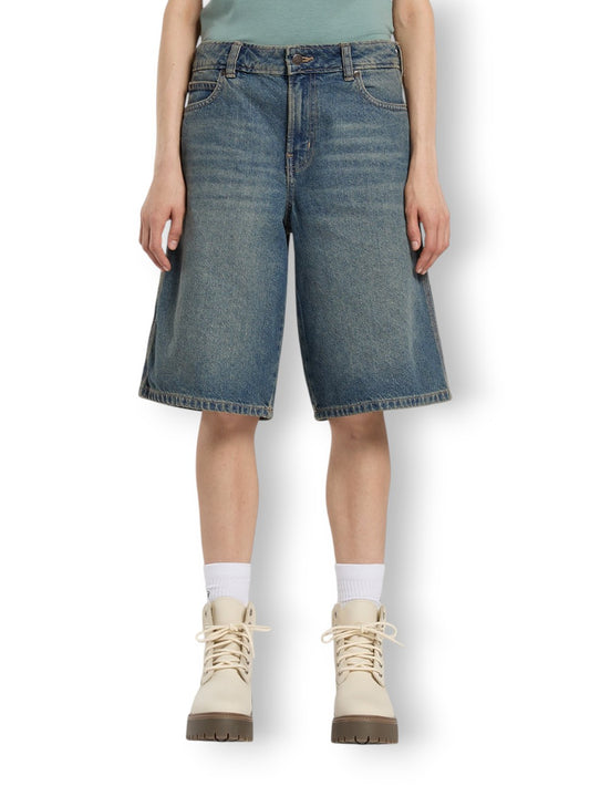 Dickies 957 13 Inch Denim Short Khaki Tntd B - Shorts Donna - Denim