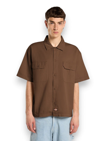 Dickies 247 Gd Work Shirt Ss - Camicia Uomo - Marrone