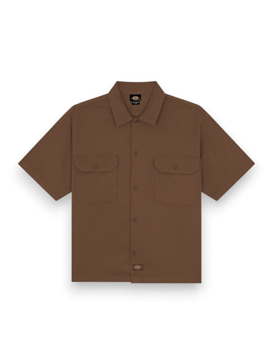 Dickies 247 Gd Work Shirt Ss - Camicia Uomo - Marrone