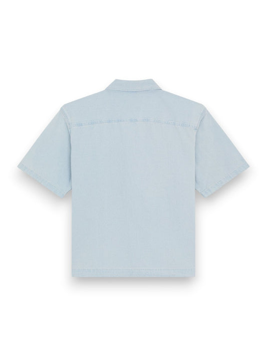 Dickies Denim Shirt Ss Fog Blue - Camicie Uomo - Denim Chiaro
