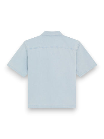Dickies Denim Shirt Ss Fog Blue - Camicie Uomo - Denim Chiaro