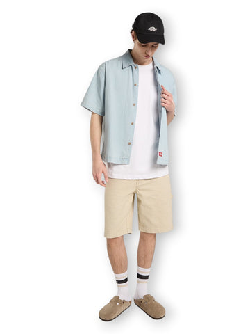 Dickies Denim Shirt Ss Fog Blue - Camicie Uomo - Denim Chiaro