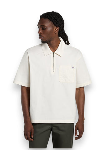 Dickies Cadiz Qz Shirt Ss Egret - Camicia Uomo - Panna