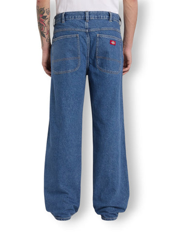 Dickies 958 Baggy Straight Work Jeans - Jeans Uomo - Denim Medio