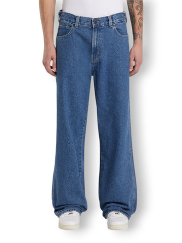 Dickies 958 Baggy Straight Work Jeans - Jeans Uomo - Denim Medio