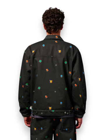 Dolly Noire Starter Pattern Loose Jacket - Capospalla Uomo - Nero