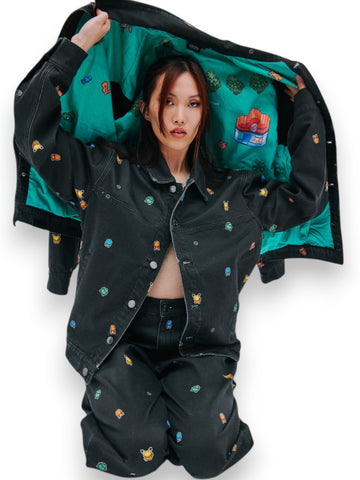 Dolly Noire Starter Pattern Loose Jacket - Capospalla Uomo - Nero