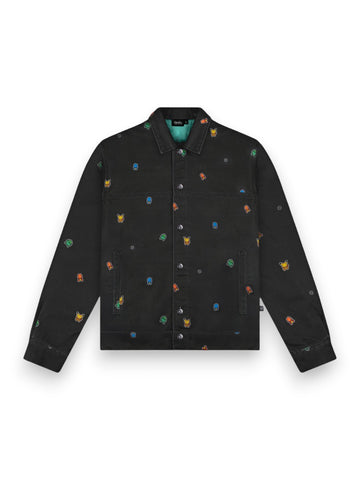 Dolly Noire Starter Pattern Loose Jacket - Capospalla Uomo - Nero
