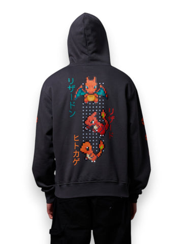 Dolly Noire Charizard Evolution Hoodie - Felpe Uomo - Grigio