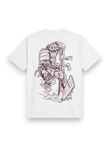 Dolly Noire Hockey Cyborg Tee - T-Shirt Uomo - Bianco