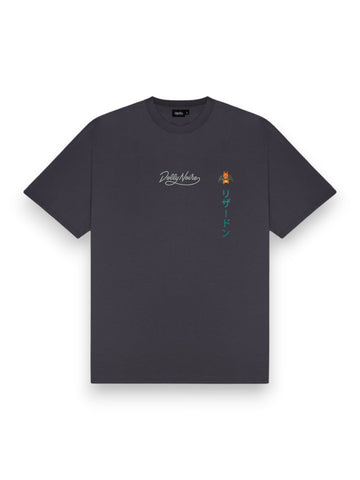 Dolly Noire Charizard Evolution Tee - T-Shirt Uomo - Grigio