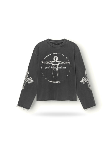Dont Waste Culture Xavira Sweater2 - T-Shirt Uomo - Grigio