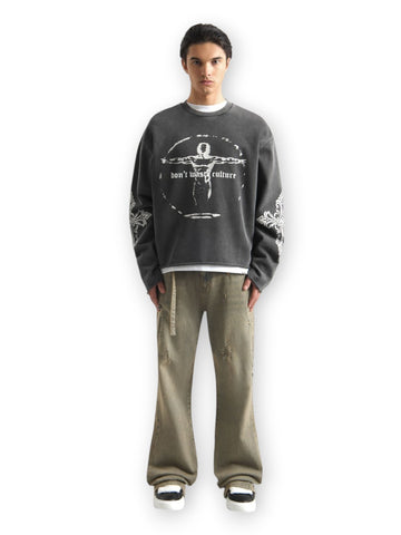 Dont Waste Culture Xavira Sweater2 - T-Shirt Uomo - Grigio