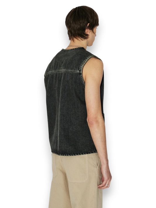 Dr.Denim Jacket Enver Worker Vest Aged Black - Capospalla Uomo - Nero