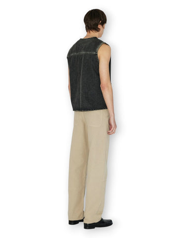 Dr.Denim Jacket Enver Worker Vest Aged Black - Capospalla Uomo - Nero