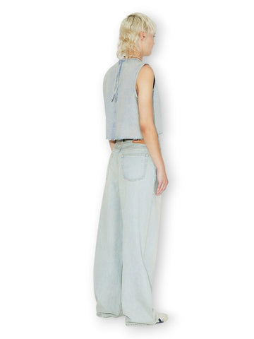Dr.Denim Top Erin Top Stream Light Sand - T-Shirt Donna - Denim
