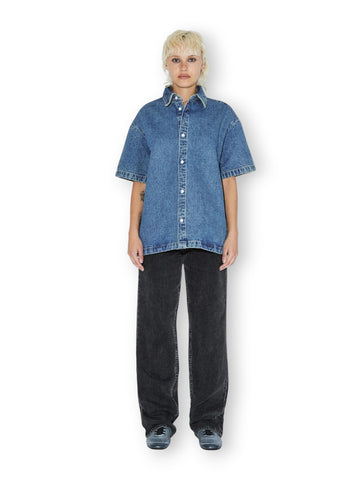 Dr.Denim Kye Shirt Drift Sky Used - Camicie Donna - Denim