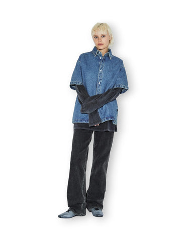Dr.Denim Kye Shirt Drift Sky Used - Camicie Donna - Denim