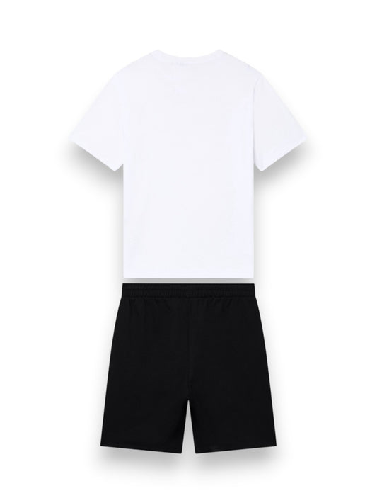 EA7 Tracksuit 100% Cotton - Tuta Bambino - Bianco/Nero