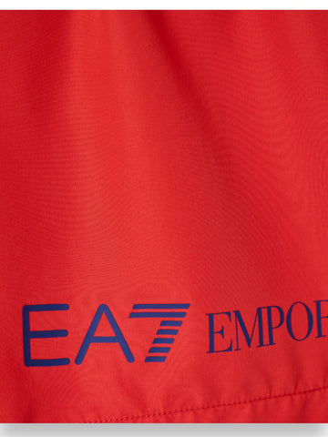 EA7 Boxer Beachwear - Costumi Bambino - Rosso