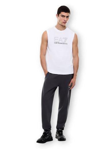EA7 Tank 100% Cotton - T-Shirt Uomo - Bianco
