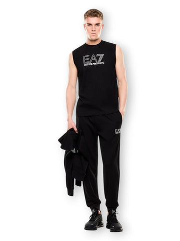EA7 Tank 100% Cotton - T-Shirt Uomo - Nero