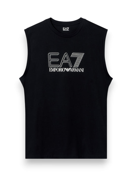EA7 Tank 100% Cotton - T-Shirt Uomo - Nero