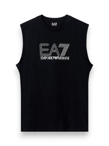 EA7 Tank 100% Cotton - T-Shirt Uomo - Nero
