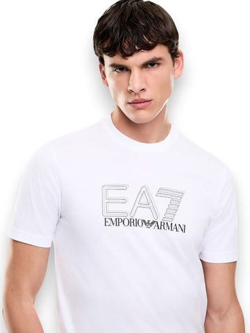 EA7 T-shirt 100% Cotton - T-Shirt Uomo - Bianco