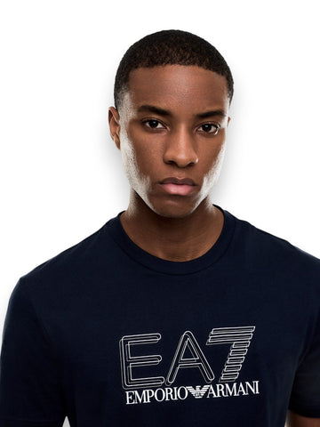 EA7 T-shirt 100% Cotton - T-Shirt Uomo - Blu