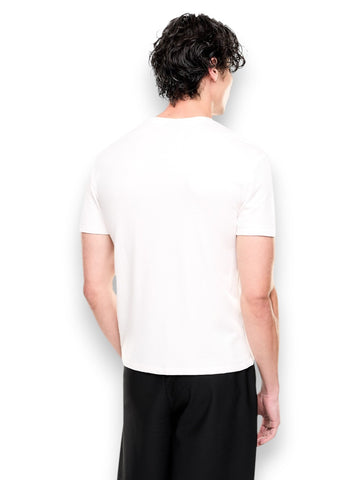 EA7 T-shirt Viscose Polyamide Elastane - T-Shirt Uomo - Panna