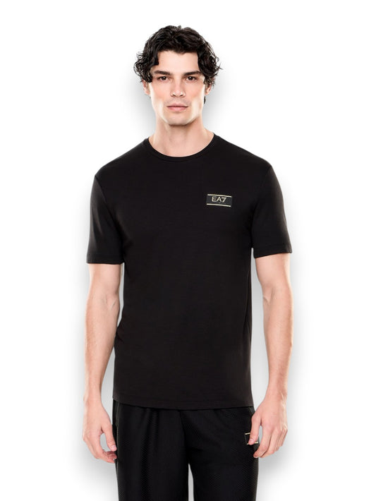 EA7 T-shirt Viscose Polyamide Elastane - T-Shirt Uomo - Nero