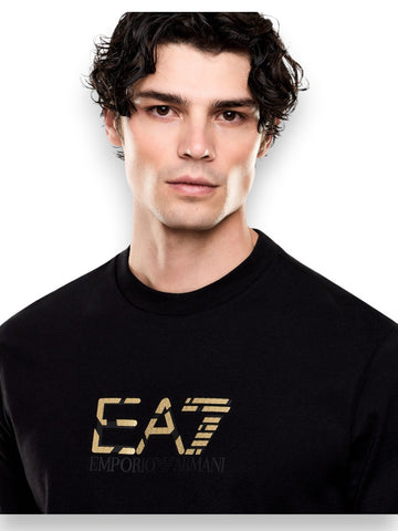 EA7 T-shirt 100% Cotton - T-Shirt Uomo - Nero