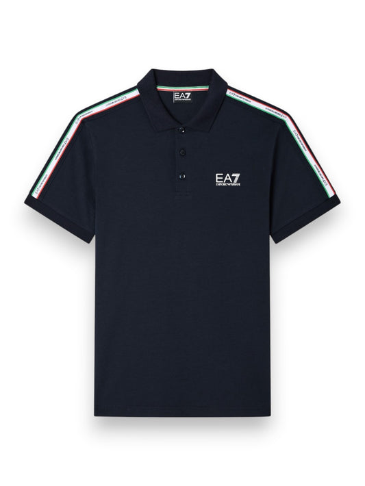 EA7 Polo Shirt 100% Cotton - T-Shirt Uomo - Blu