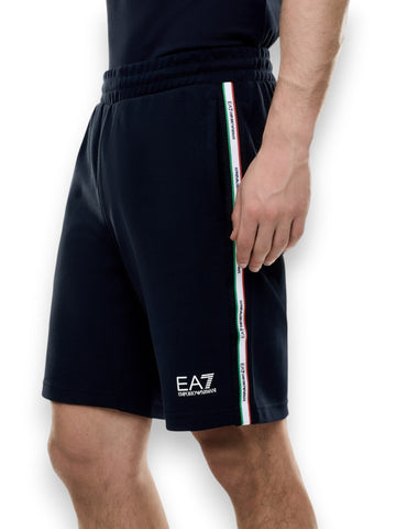 EA7 Shorts 37% Polyester, 63% Cotton - Shorts Uomo - Blu