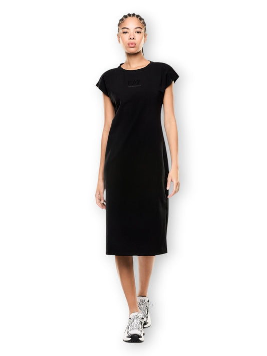 EA7 Dress 90% Cotton, 10% Elastane - Abiti Donna - Nero