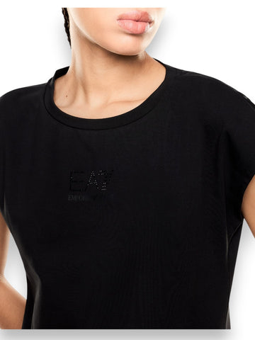 EA7 Dress 90% Cotton, 10% Elastane - Abiti Donna - Nero