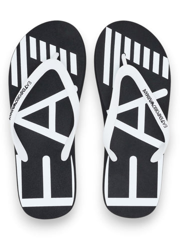 EA7 Shoes Beachwear - Ciabatte Unisex - Nero/Bianco